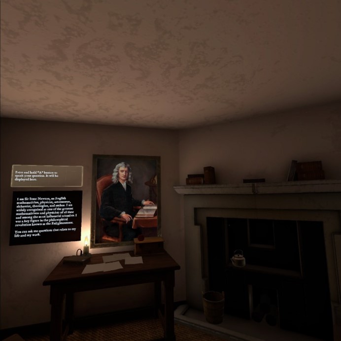 Newton room in VR