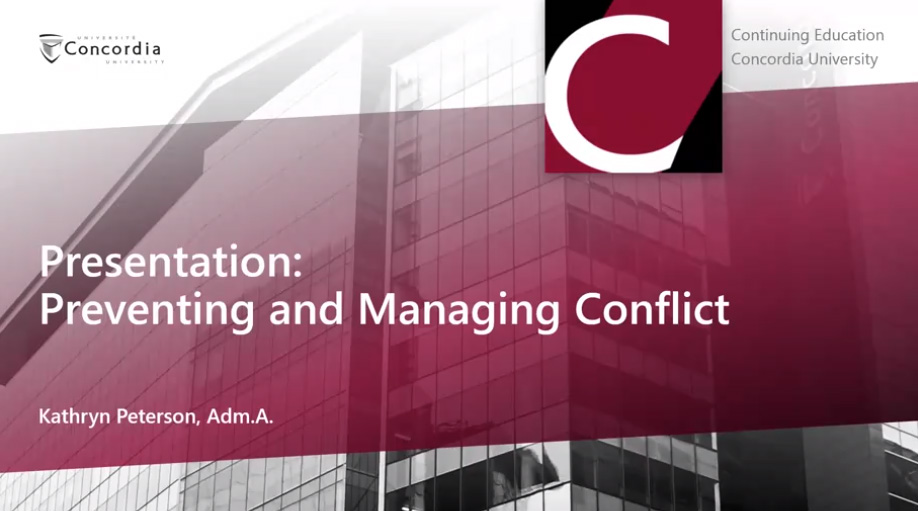 cover image for the module on managing conflicts