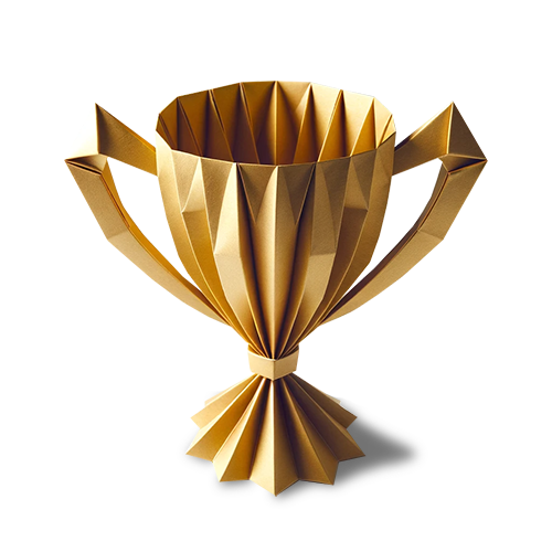 an award made from origami